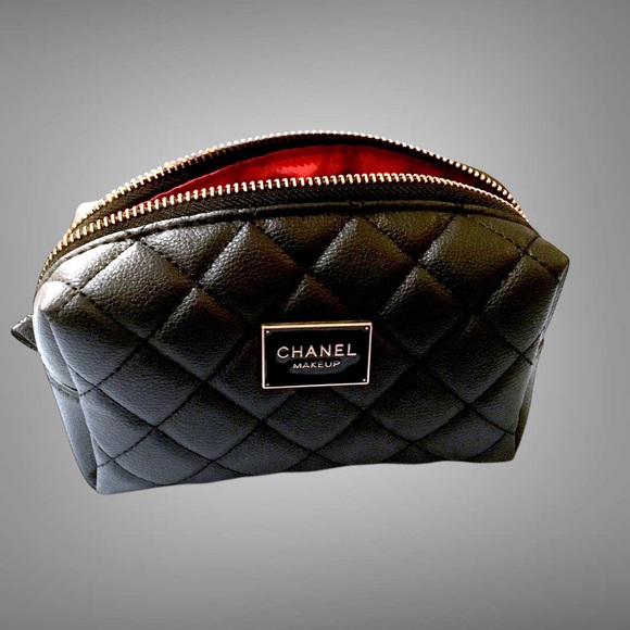 CHANEL Black Quilted Cosmetic Pouch - Picture 1 of 7